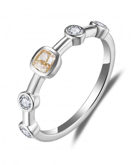 MULTI TONE CUSHION DIAMOND BAND (TR6057)